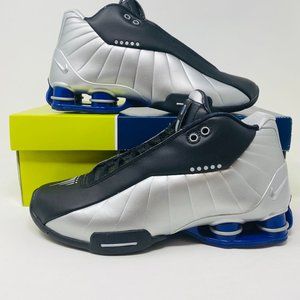 Nike Mens Shox BB4 Retro Black Silver Low Top Lace Up Basketball Shoes Size 8